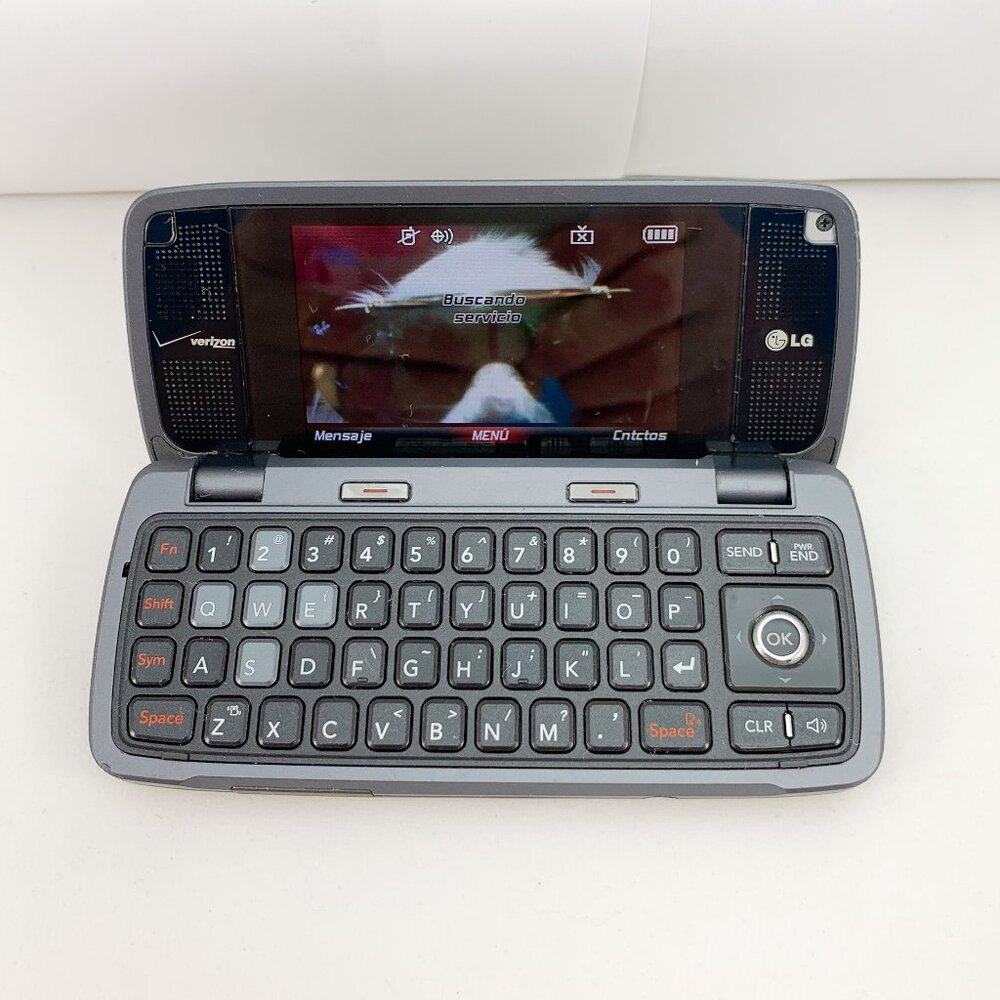 LG Voyager VX10000S Verizon Silver/Gray Dual Screen Flip Keyboard Phone